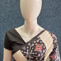 Patola Black Viscose Saree