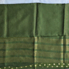 Russaian Green Semi Silk Saree