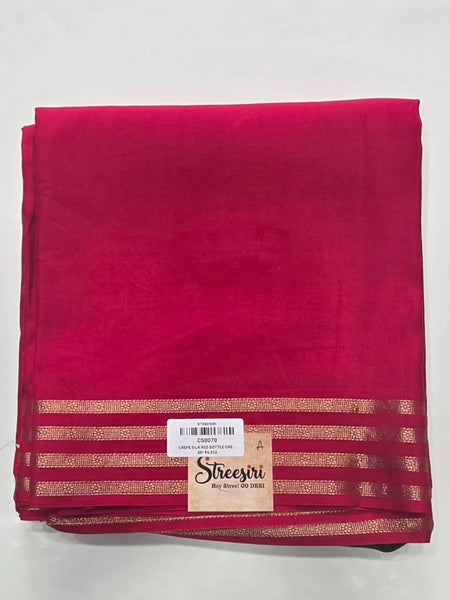 Contrast Crepe Silk Saree