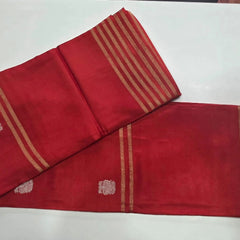 Contrast Orange Bottle Green Crepe Silk Saree