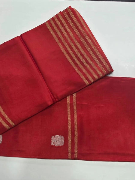 Contrast Crepe Silk Saree