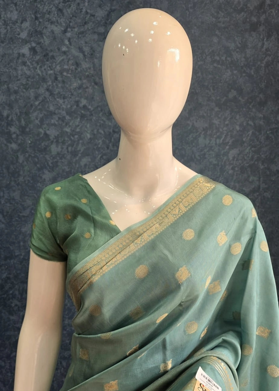 Viscose Lines Ice Blue gold