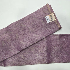 Brocade Lavender Pure Crepe Silk Saree
