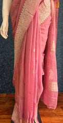 Pure Banarasi - Khaddi chiffon - pink