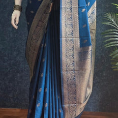 Pani Self Red Semi Silk Saree