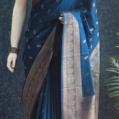 Pani Self Red Semi Silk Saree
