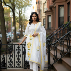 Floral Akoba Print 3 Piece Cotton Suit