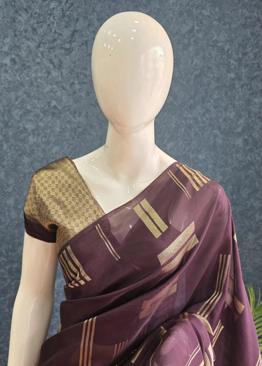 Kosa Silk Dark Purple Gold