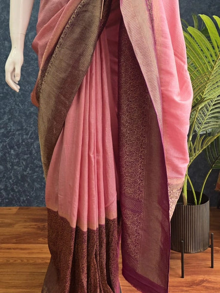 Crush Tussar Crepe Saree
