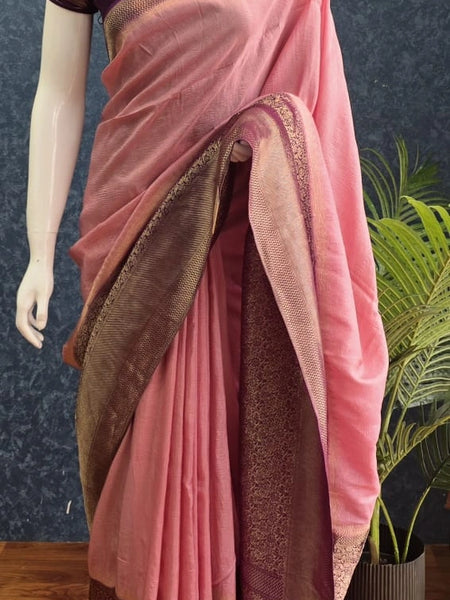 Crush Tussar Crepe Saree