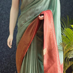 Crush Tussar Crepe Saree