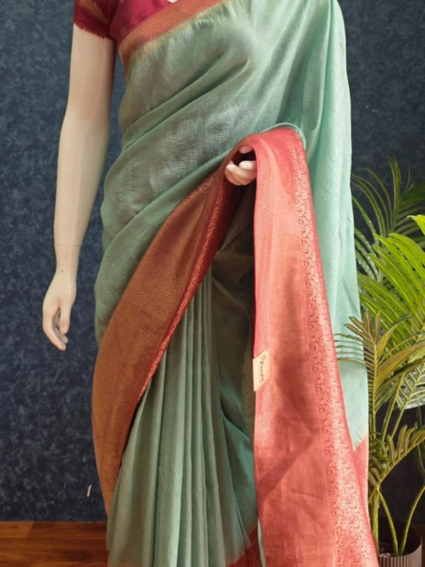 Crush Tussar Crepe Saree