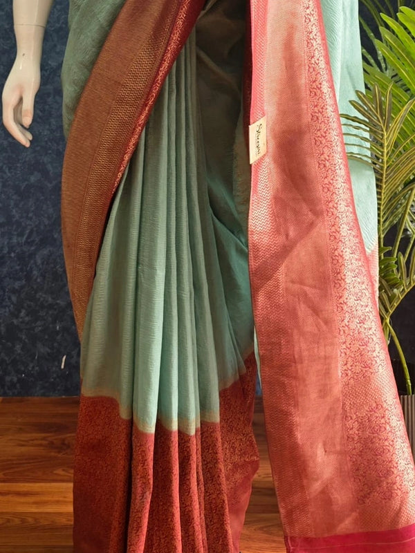 Crush Tussar Crepe Saree