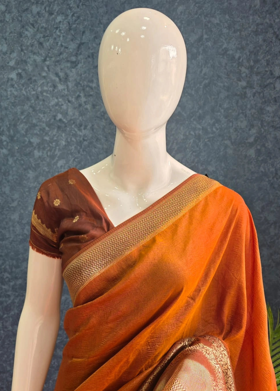 Crush Crape Rust Orange Brown