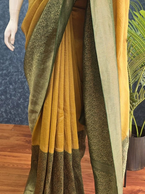 Crush Tussar Crepe Saree