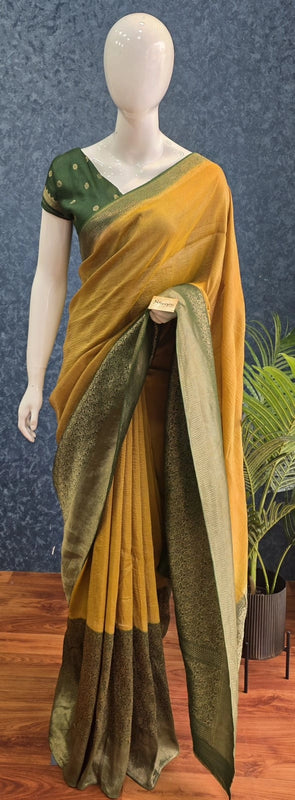 Crush Tussar Crepe Saree