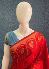 Munga Silk Deep Red Blue