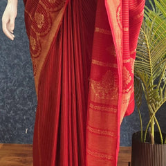Munga Silk Deep Red Blue