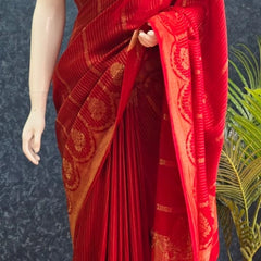 Munga Silk Deep Red Blue