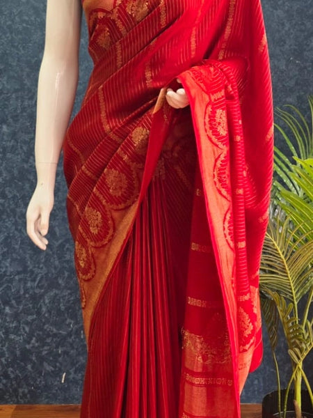 Munga Silk Deep Red Blue