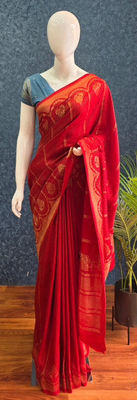 Munga Silk Deep Red Blue
