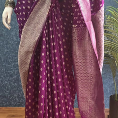 Antique Purple Raw Silk Saree