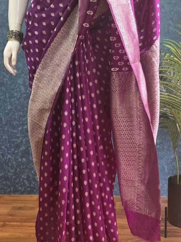 Antique Purple Raw Silk Saree