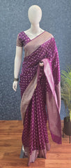 Raw Silk Antique Self Purple
