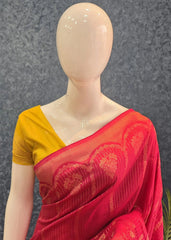 Munga Silk Rani Pink Yellow