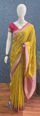 Semi Silk Contrast Mustard Pink