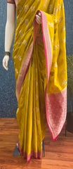 Semi Silk Contrast Mustard Pink
