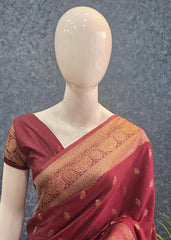 Pani Silk Self Maroon