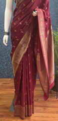 Pani Silk Self Maroon