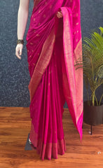 Pani Silk self Rani Pink