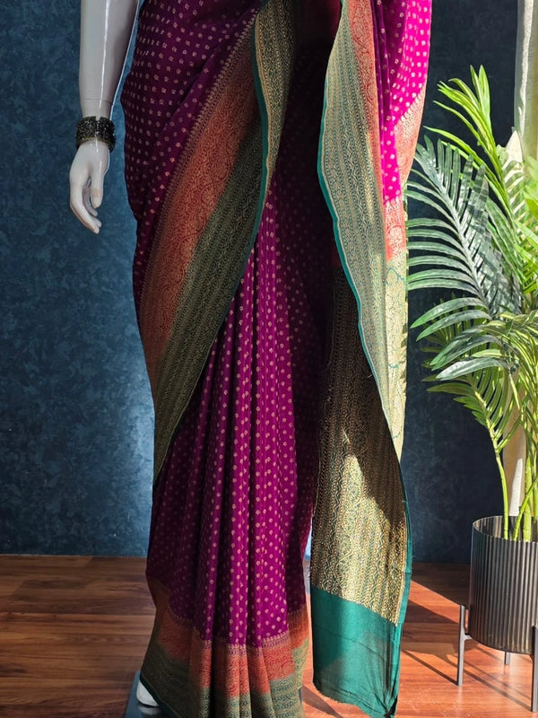 Pure Banarasi Saree 3D combinations