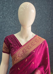 Mushru Silk Self Purple