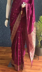 Mushru Silk Self Purple