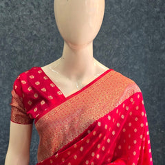 Antique Pink Raw Silk Saree