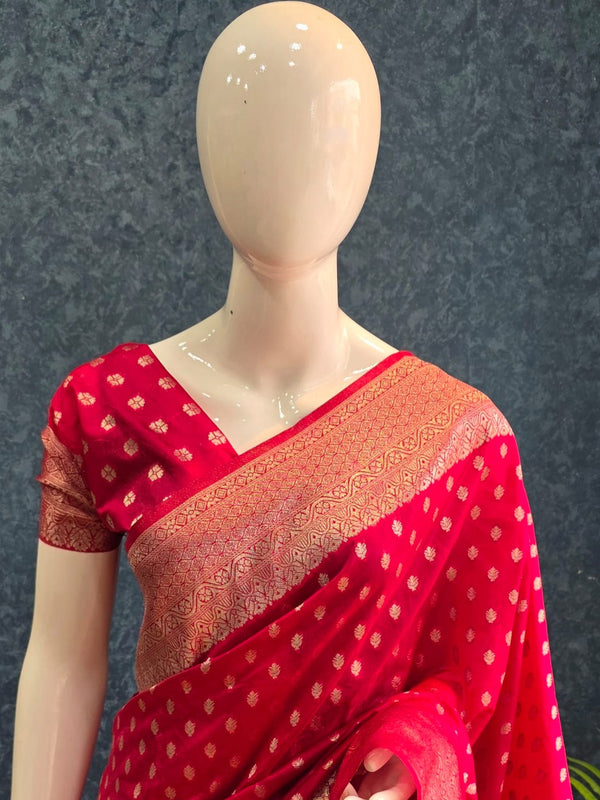 Antique Pink Raw Silk Saree