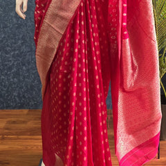 Antique Pink Raw Silk Saree
