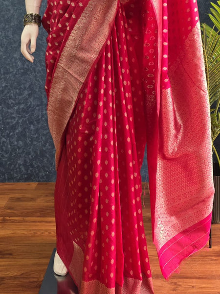 Antique Pink Raw Silk Saree