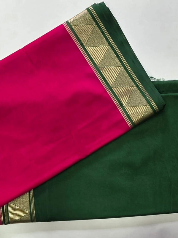 Half & Half Semi Crepe Silk Saree
