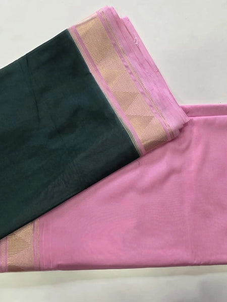 Half & Half Semi Crepe Silk Saree