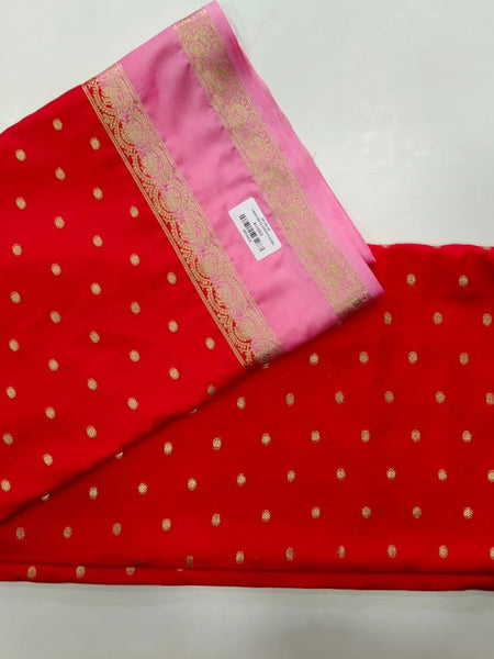 Semi Crepe Silk Saree small buttas
