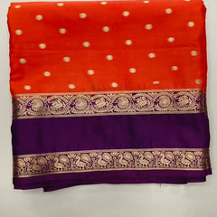 Semi Crepe Silk Saree small buttas