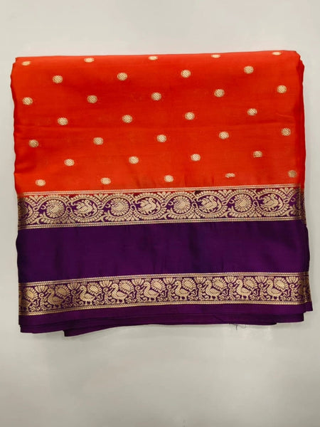 Semi Crepe Silk Saree small buttas