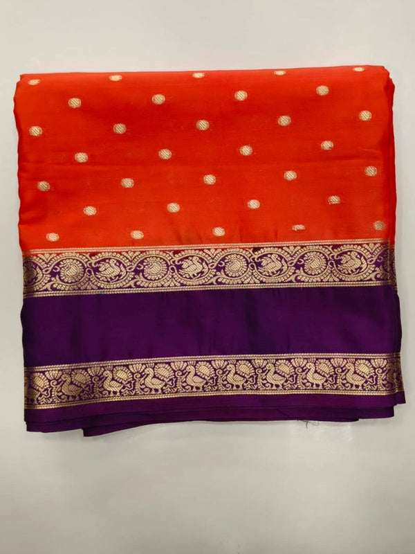Semi Crepe Silk Saree small buttas