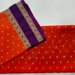 Semi Crepe Silk Saree small buttas