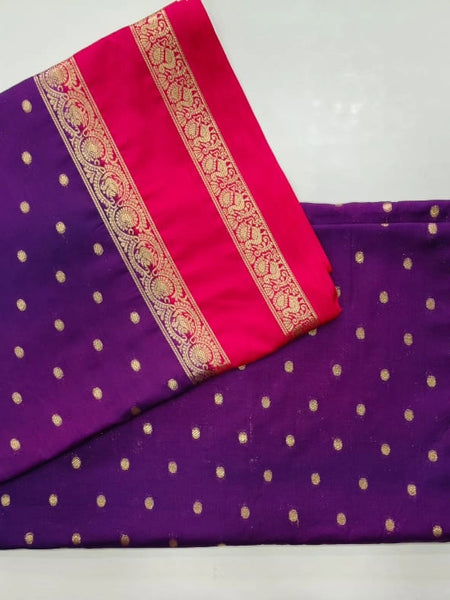 Semi Crepe Silk Saree small buttas