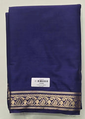 Mango Navy Blue Semi Crepe Silk Saree